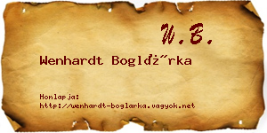 Wenhardt Boglárka névjegykártya